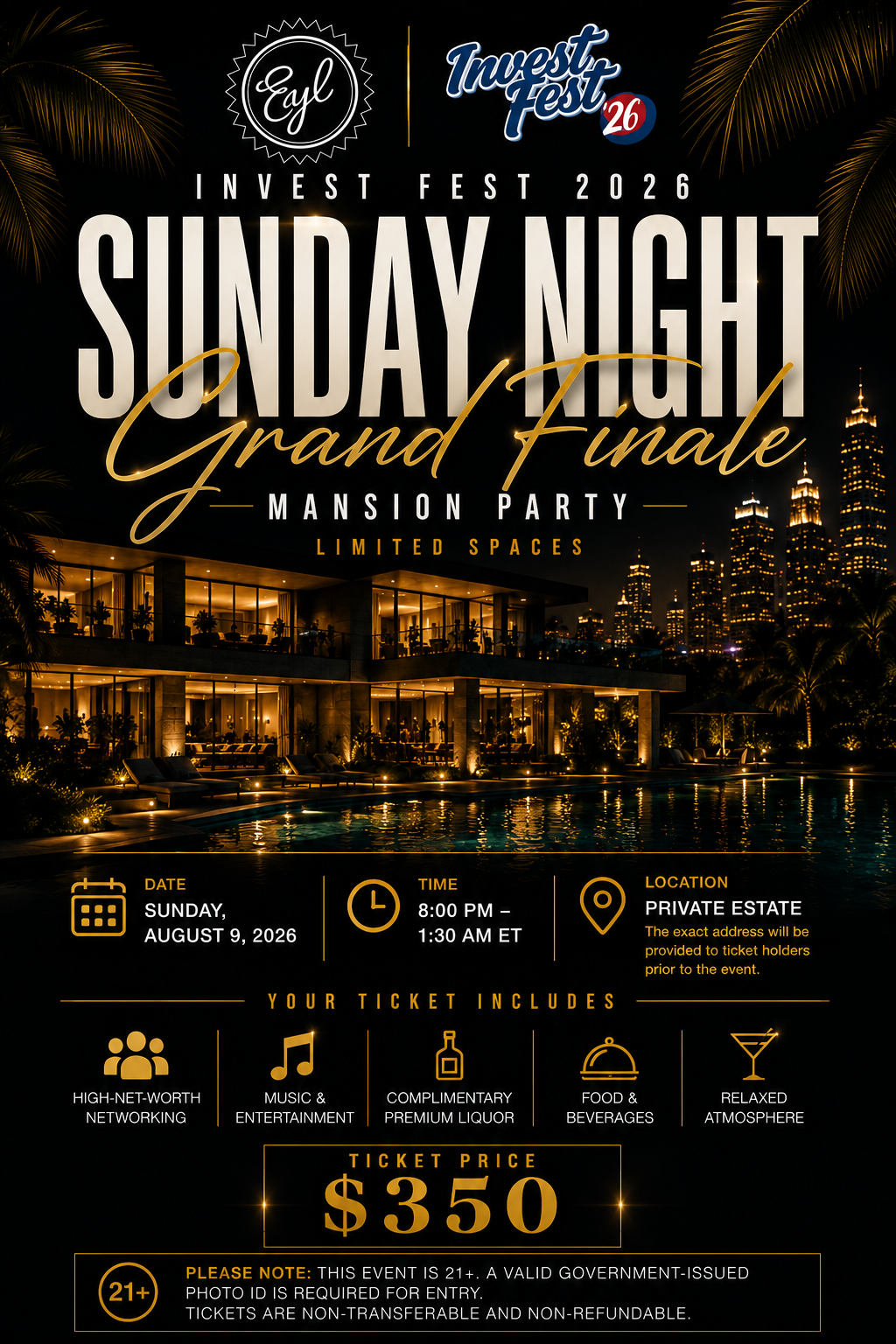 Grand Finale Mansion Party flyer